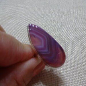 Gorgeous PURPLE BOTSWANA AGATE Handmade Sterling 925 Ring Size 7.25 #314C